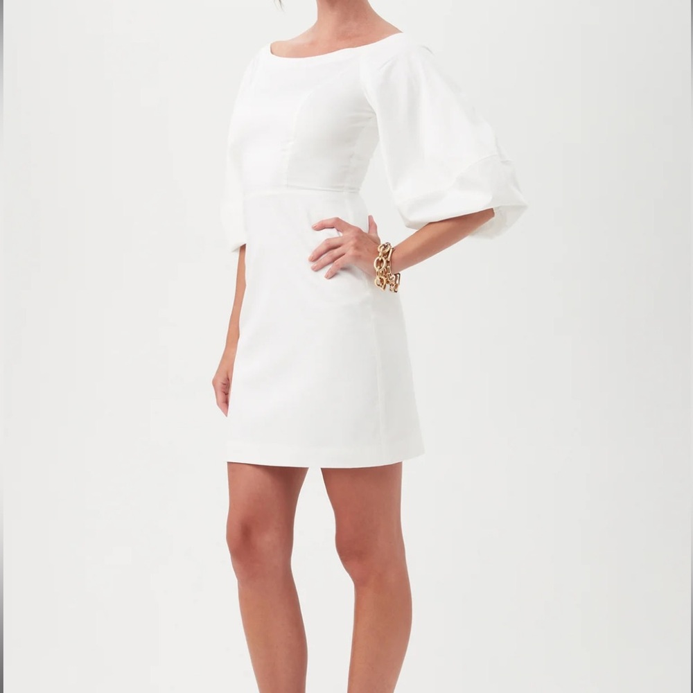 Trina Turk Vero Dress Organic Cotton in Elegant White NWT